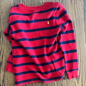 Ralph Lauren Red and Navy Striped Pullover